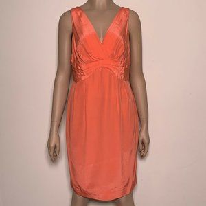 Boden 100% Silk Chartreuse Cocktail Dress Size Medium